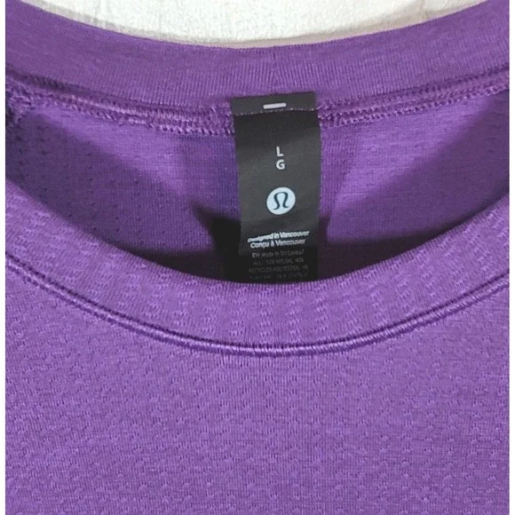 Lululemon Men's LSU Tigers Metal Vent Tech Short Sleeve Shirt - Purple - Large - Picture 2 of 4